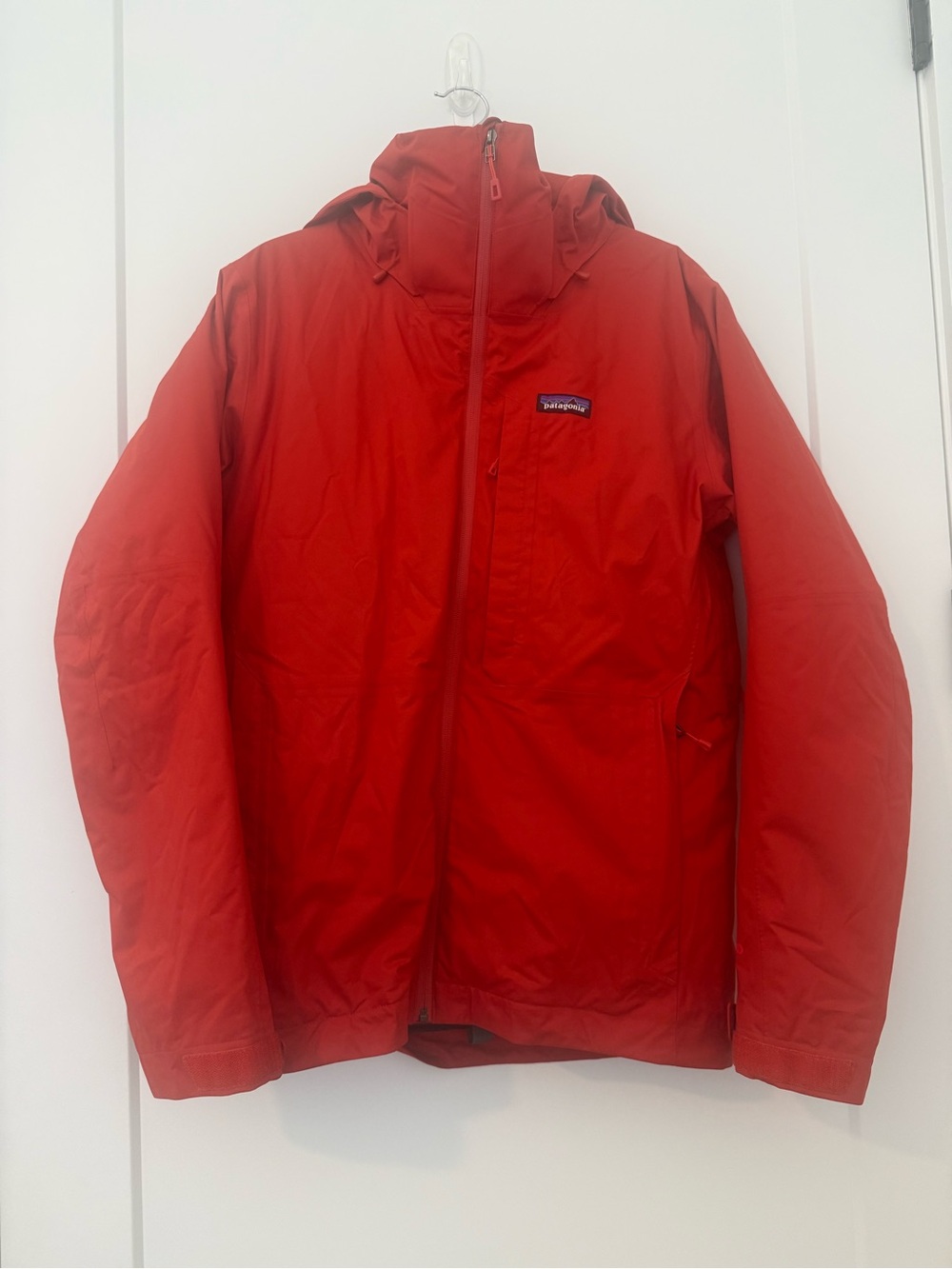 Patagonia Red Hooded Puffer Jacket